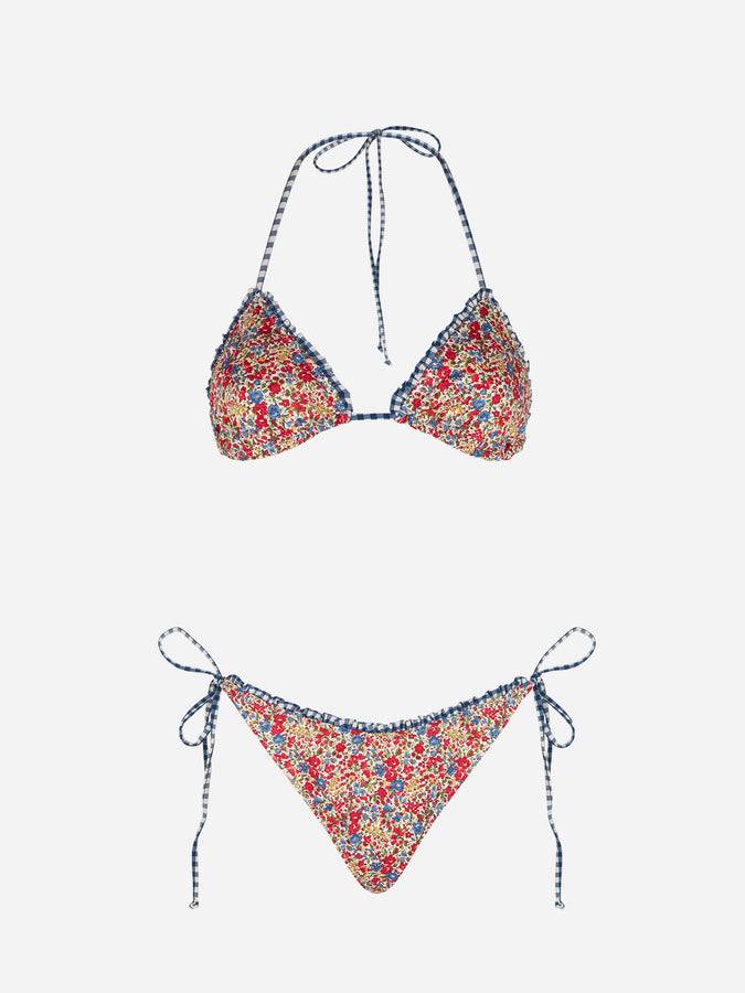 Mc2 Saint Barth Bikini da donna a triangolo stampa Liberty | EDIZIONE SPECIALE LIBERTY Vendita Calda