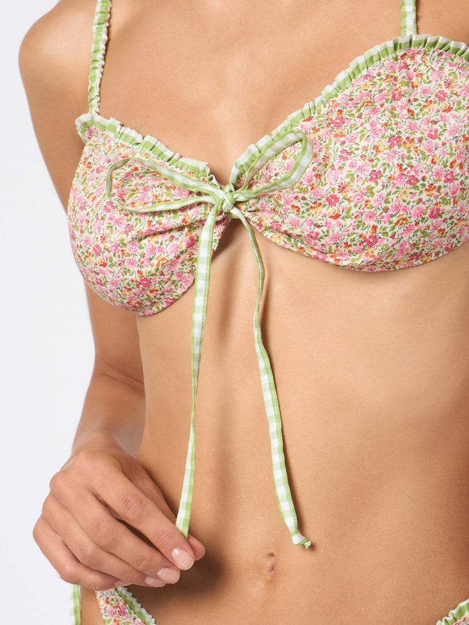 Mc2 Saint Barth Bikini da donna a triangolo con stampa Liberty | Realizzato con tessuto Liberty Saldi Di Fabbrica