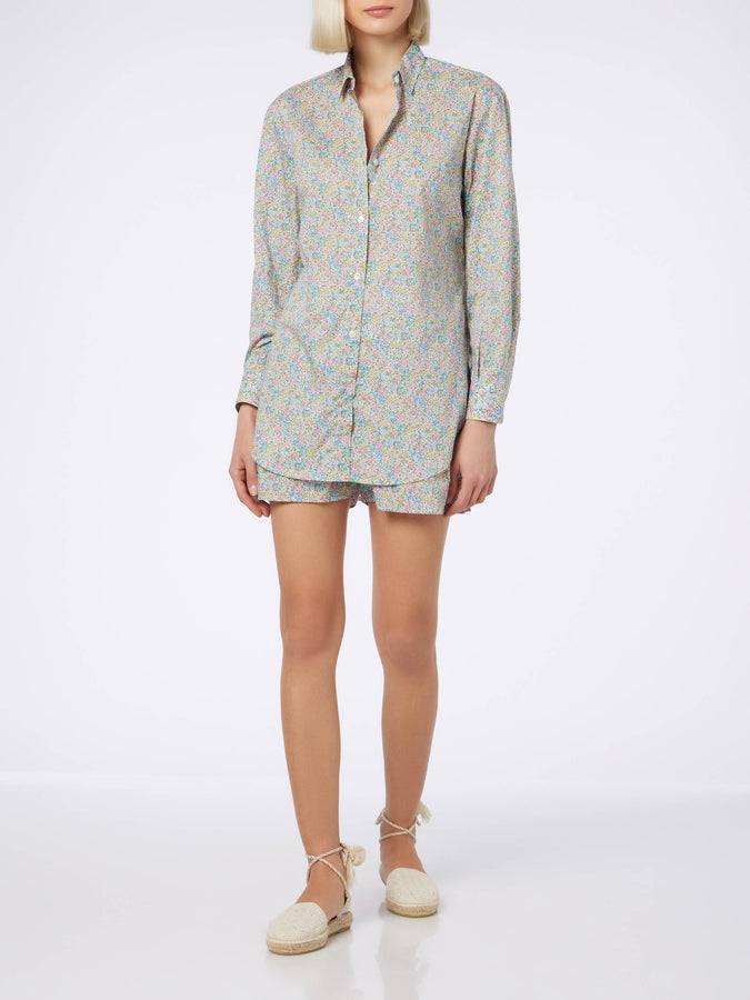 Mc2 Saint Barth Camicia over da donna in cotone con stampa Emma & Georgina Brigitte | REALIZZATO CON TESSUTO LIBERTY Vendite Flash