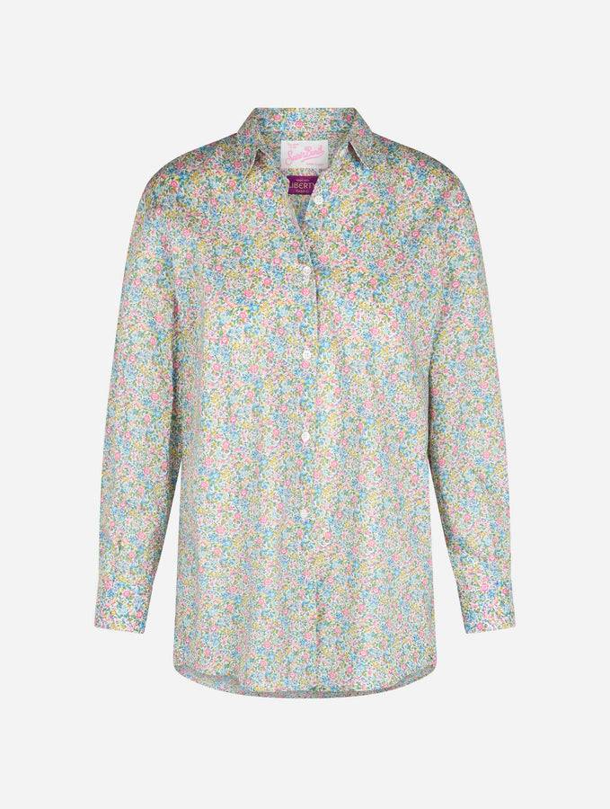Mc2 Saint Barth Camicia over da donna in cotone con stampa Emma & Georgina Brigitte | REALIZZATO CON TESSUTO LIBERTY Vendite Flash