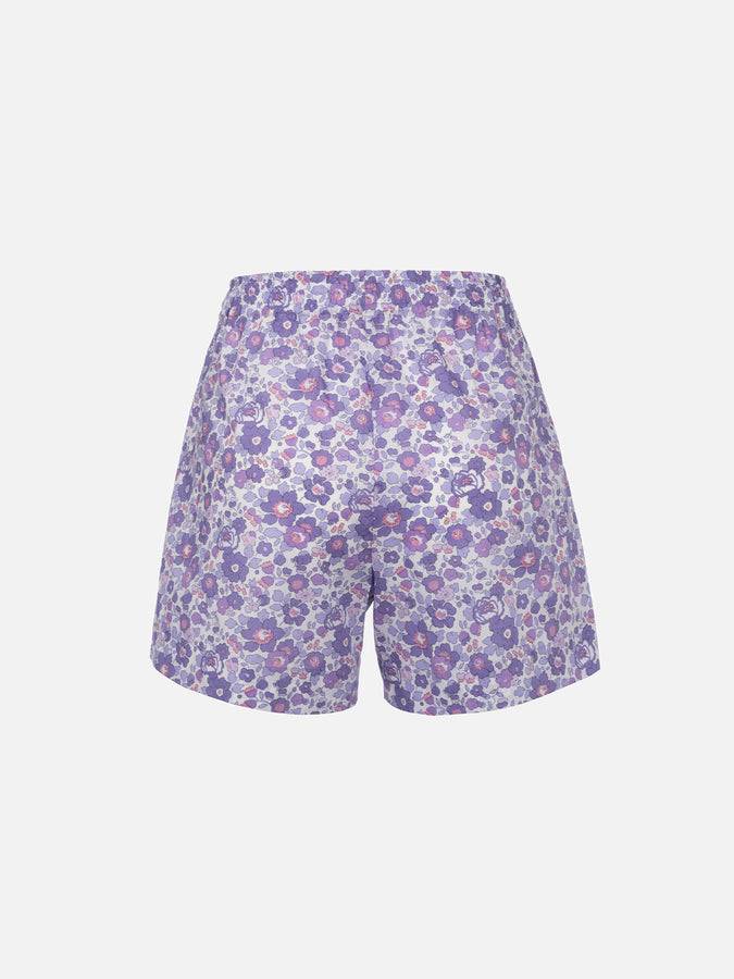 Mc2 Saint Barth Pantaloncini pull up da donna Betsy in cotone Meave | REALIZZATO CON TESSUTO LIBERTY Nuova