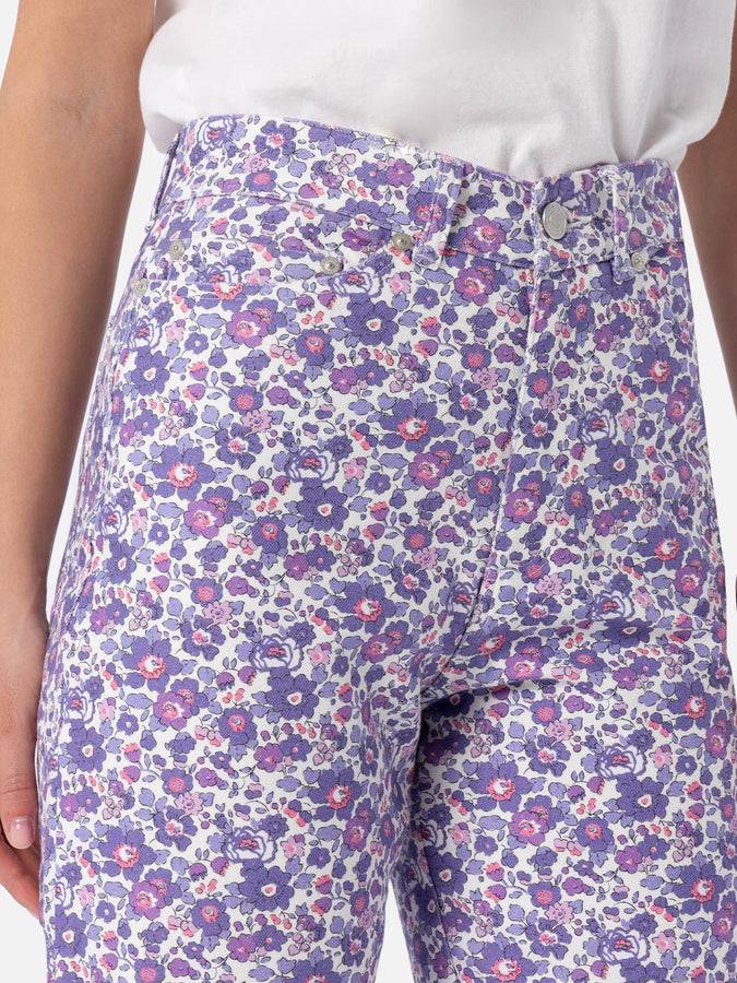 Mc2 Saint Barth Denim donna stampa Betsy lilla Belleville | REALIZZATO CON TESSUTO LIBERTY Moda