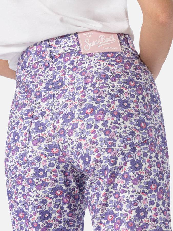 Mc2 Saint Barth Denim donna stampa Betsy lilla Belleville | REALIZZATO CON TESSUTO LIBERTY Moda