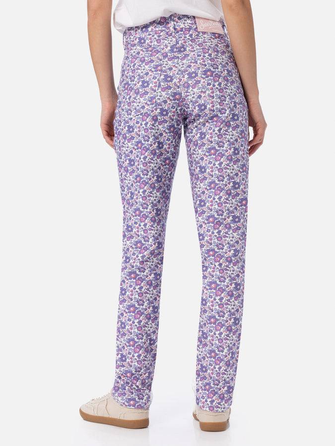 Mc2 Saint Barth Denim donna stampa Betsy lilla Belleville | REALIZZATO CON TESSUTO LIBERTY Moda