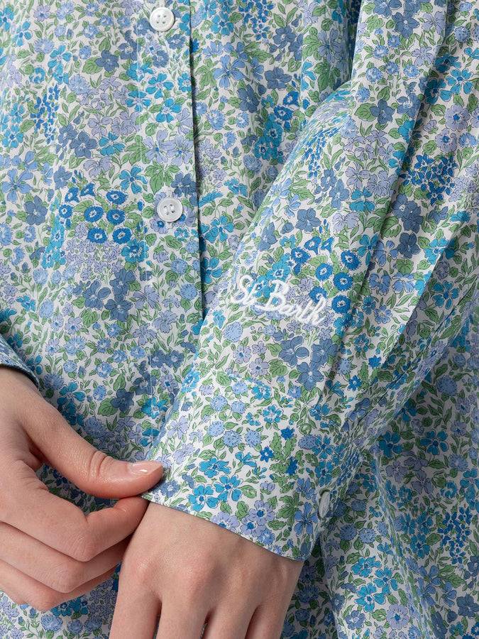Mc2 Saint Barth Camicia over da donna in cotone stampa Joanna Luise Brigitte | REALIZZATA CON TESSUTO LIBERTY 2025