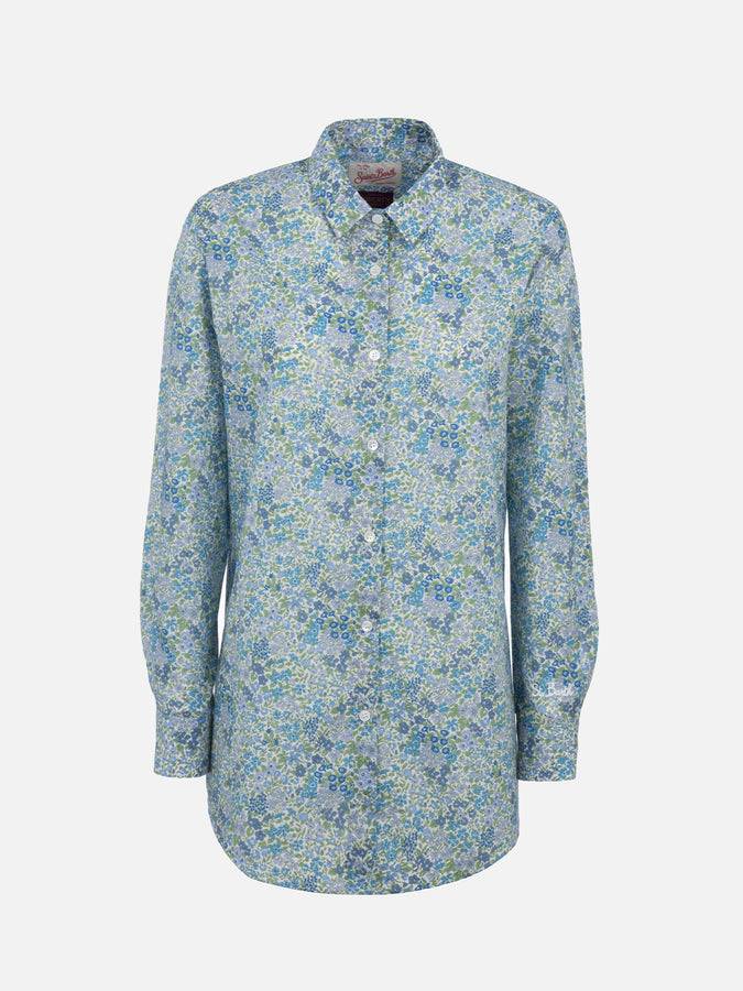 Mc2 Saint Barth Camicia over da donna in cotone stampa Joanna Luise Brigitte | REALIZZATA CON TESSUTO LIBERTY 2025