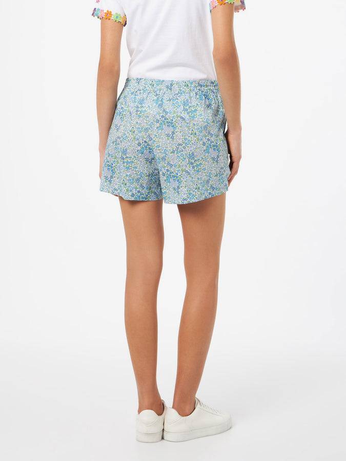 Mc2 Saint Barth Pantaloncini pull up da donna Joanna Luise in cotone Meave | REALIZZATO CON TESSUTO LIBERTY Italy