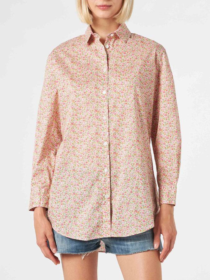 Mc2 Saint Barth Camicia Brigitte in cotone con stampa fiori Liberty | EDIZIONE SPECIALE LIBERTY 2025