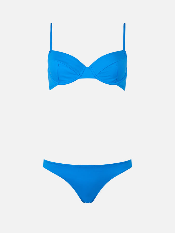 Mc2 Saint Barth Woman bluette underwired bralette bikini Bea Lido Promozione