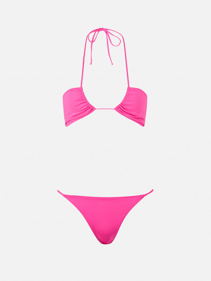 Mc2 Saint Barth Woman fuchsia bandeau bikini Dahlia Jodene Negozi Online
