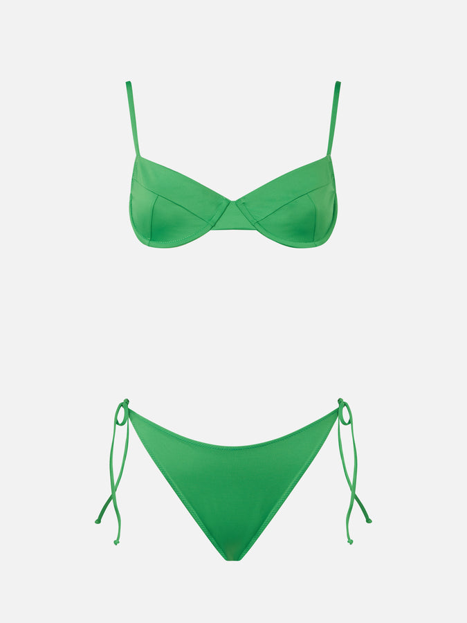 Mc2 Saint Barth Bikini da donna a bralette verde Consegna Veloce