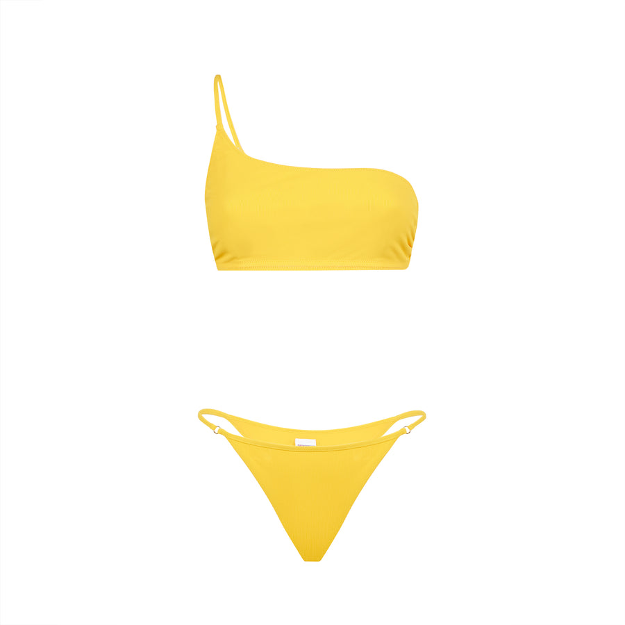 Mc2 Saint Barth Bikini da donna a bralette monospalla giallo Affare Del Giorno