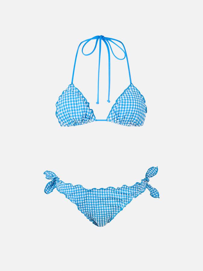 Mc2 Saint Barth Bikini donna classico a triangolo in seersucker Sagittarius Moon Sconto