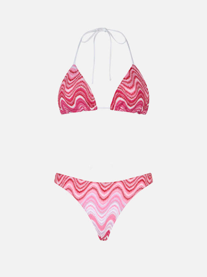 Mc2 Saint Barth Bikini donna a triangolo in maglia raschel Leah Naomi Online