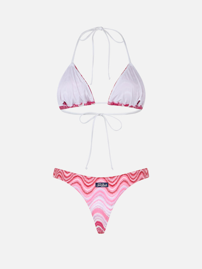 Mc2 Saint Barth Bikini donna a triangolo in maglia raschel Leah Naomi Online