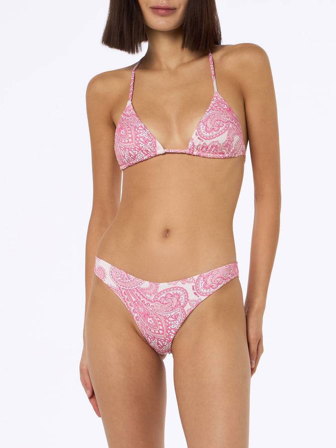 Mc2 Saint Barth Bikini donna triangolo paisley rosa Leah Lido Outlet
