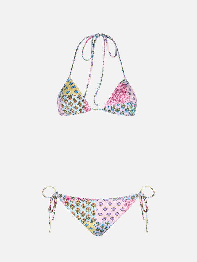 Mc2 Saint Barth Bikini da donna a triangolo con patch floreali radicali Leah Virgo I Più Venduti