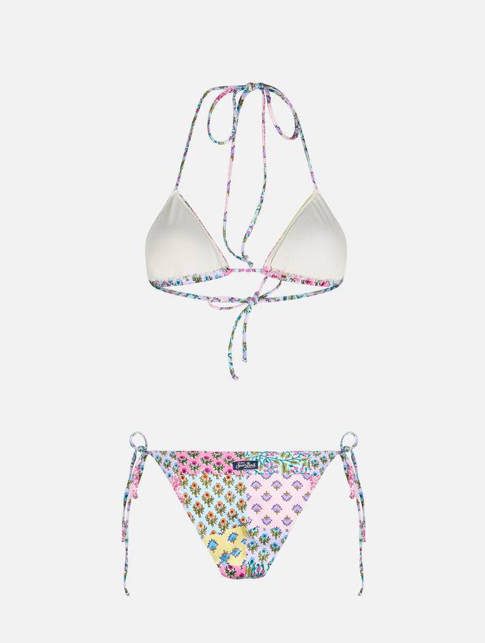 Mc2 Saint Barth Bikini da donna a triangolo con patch floreali radicali Leah Virgo I Più Venduti