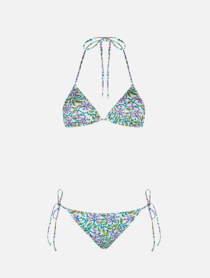 Mc2 Saint Barth Bikini da donna a triangolo con fiori radicali Leah Marielle Vendite Flash