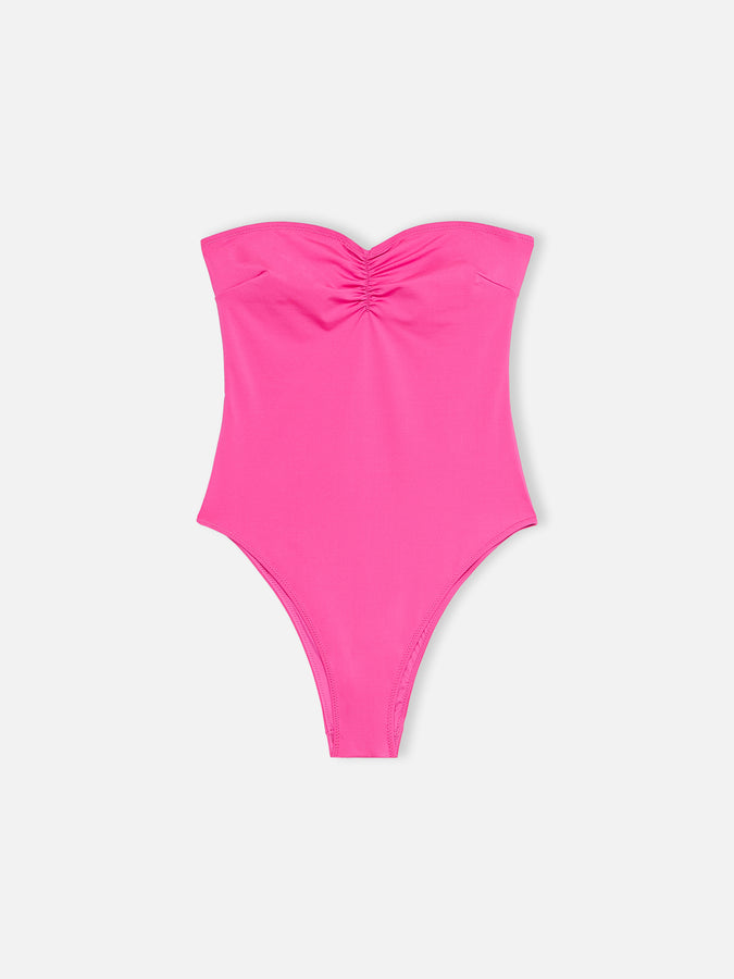 Mc2 Saint Barth Women fuscia strapless one piece swimsuit Soleil 2025