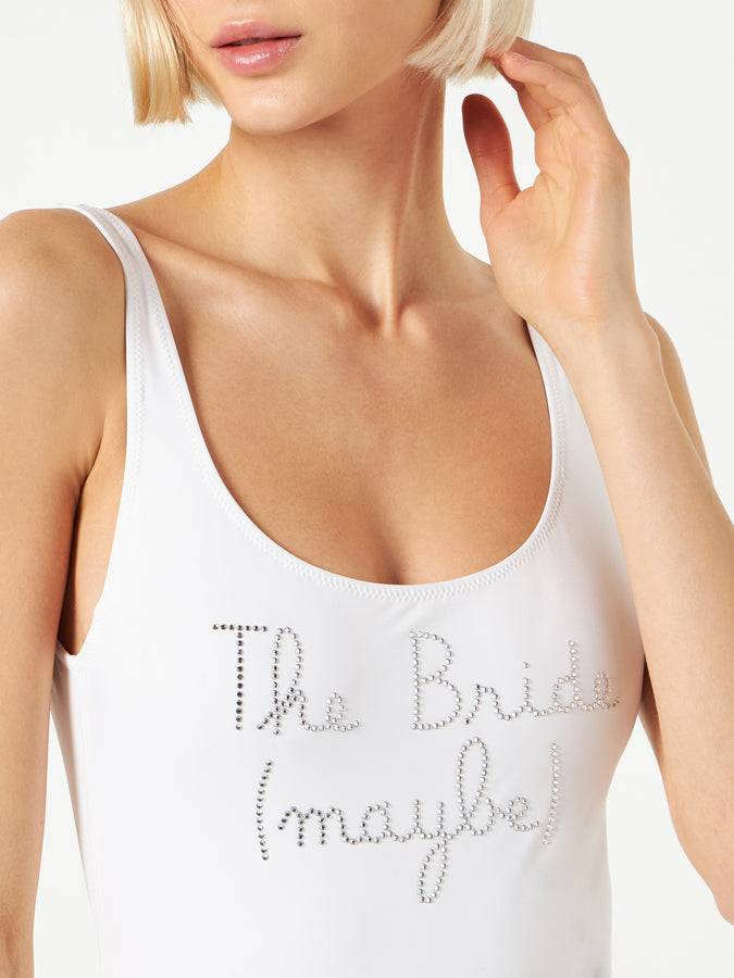 Mc2 Saint Barth Costume intero da donna con ricamo di strass The Bride Maybe Shopping Online