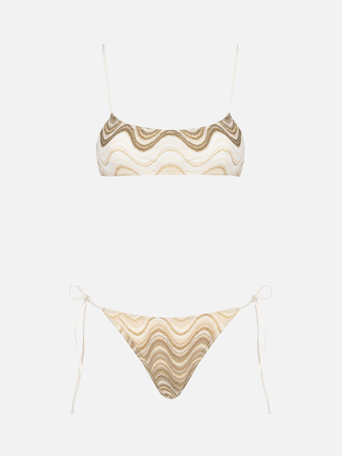 Mc2 Saint Barth Bikini a bralette da donna in maglia raschel Sadie Marielle In Saldo