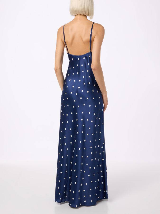 Mc2 Saint Barth Woman pure silk slip dress Ravel with polka dots print Enormi risparmi