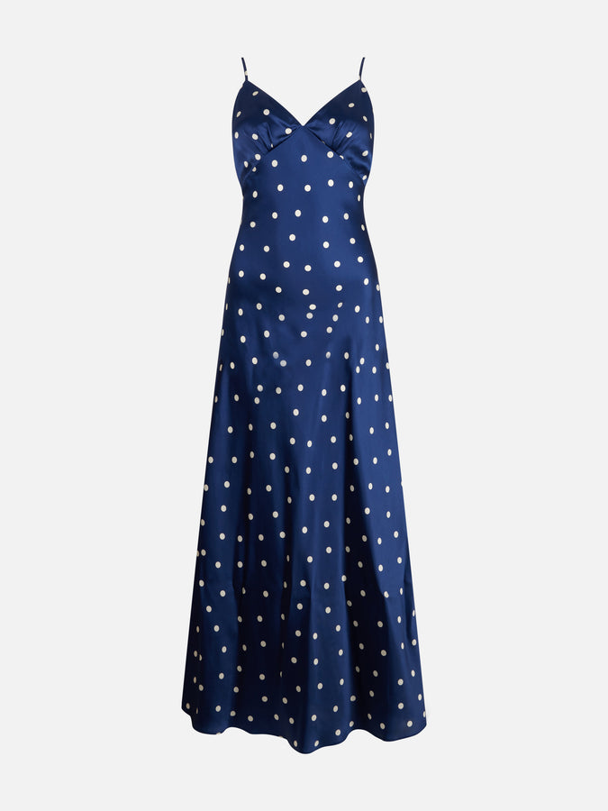 Mc2 Saint Barth Woman pure silk slip dress Ravel with polka dots print Enormi risparmi