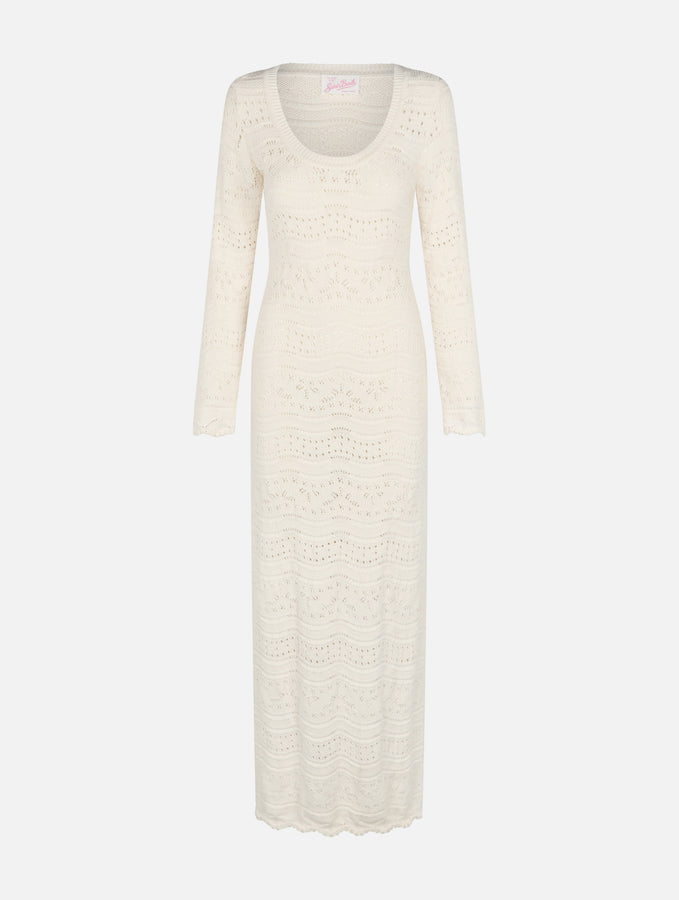 Mc2 Saint Barth Abito midi da donna in maglia di cotone Italy