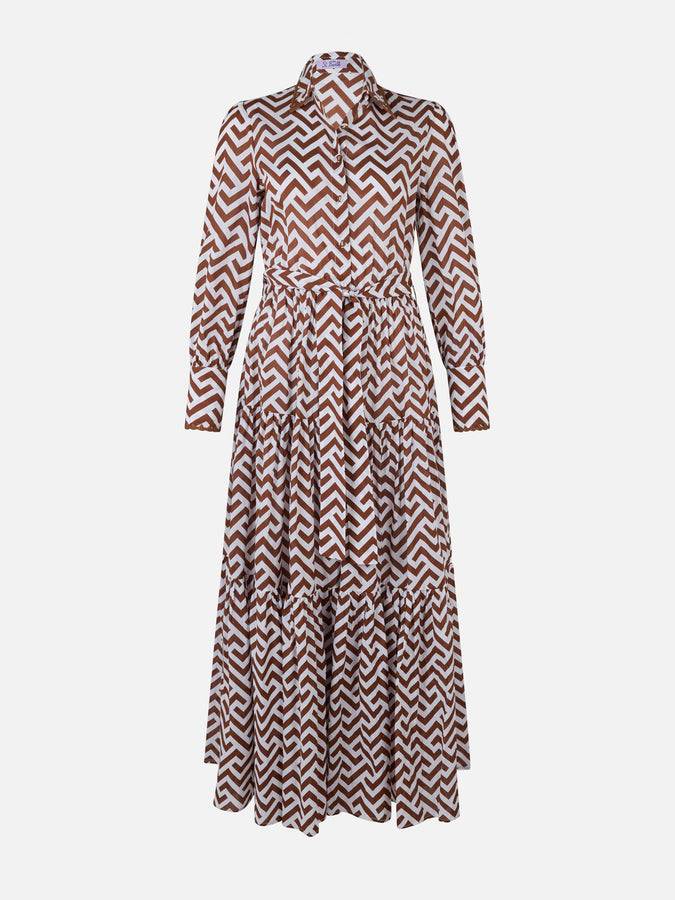Mc2 Saint Barth Zigazag print woman cotton dress Jensen Qualità