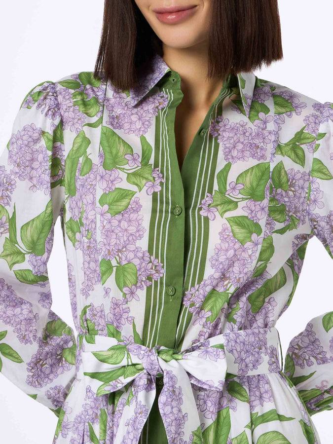 Mc2 Saint Barth Woman cotton dress Jensen with flower print Vendita
