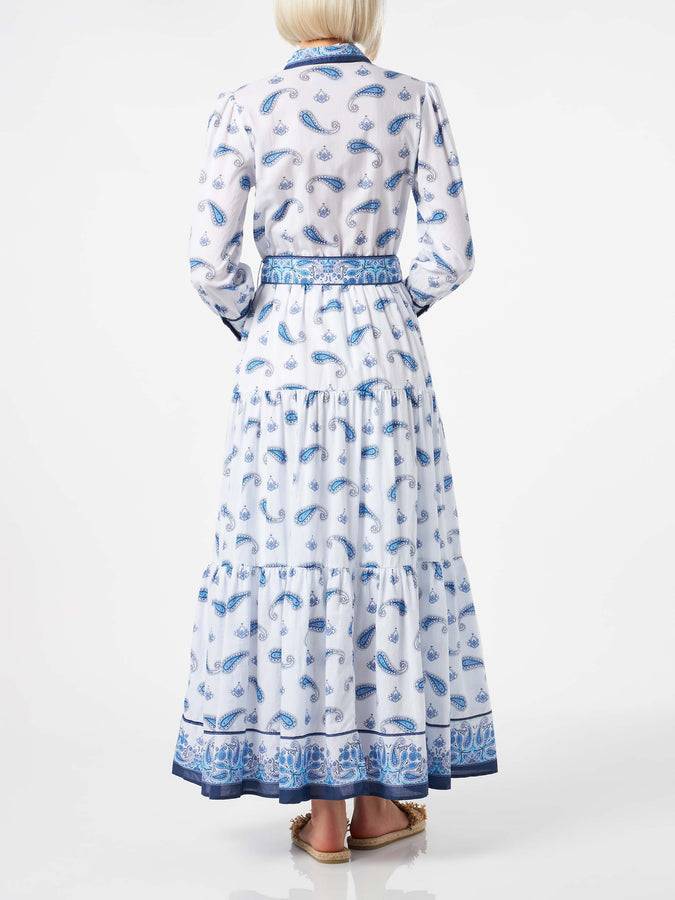 Mc2 Saint Barth Woman long dress Jensen with paisley print Spedizione Gratuita