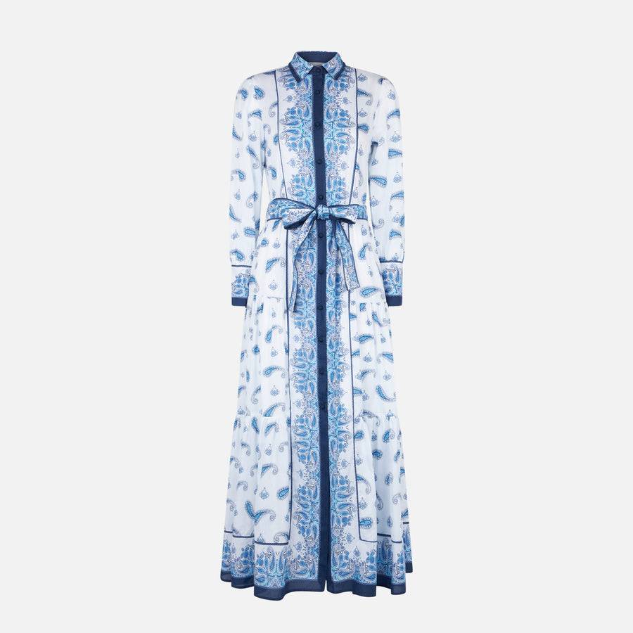 Mc2 Saint Barth Woman long dress Jensen with paisley print Spedizione Gratuita