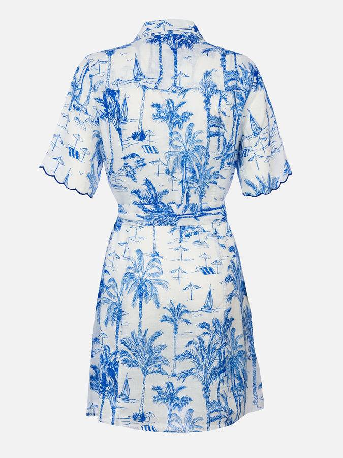 Mc2 Saint Barth Woman flower linen dress Hermione Pezzi Unici
