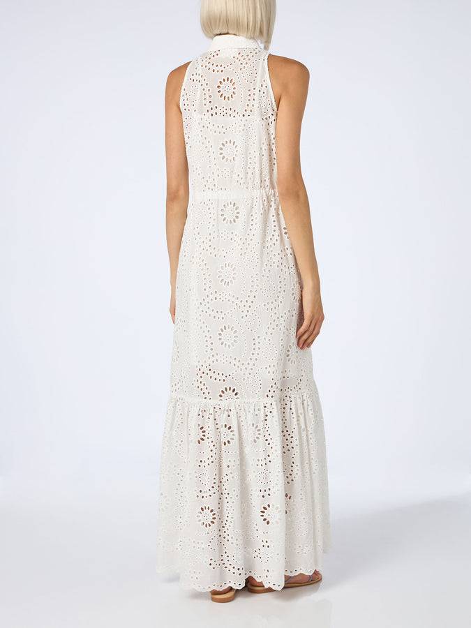 Mc2 Saint Barth Woman white Sangallo lace halterneck dress Ida Promozione Limitata