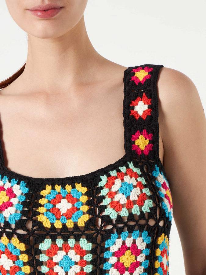 Mc2 Saint Barth Abito da donna all'uncinetto multicolore Vendita Calda