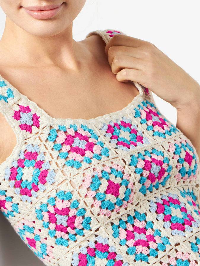 Mc2 Saint Barth Abito da donna all'uncinetto multicolore Vendita Economica
