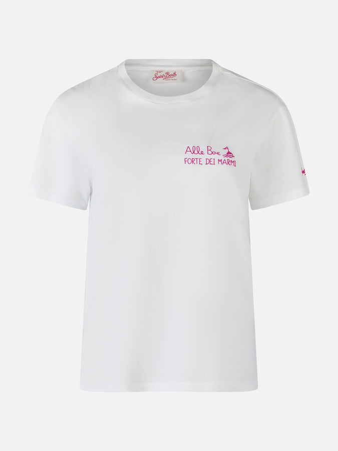 Mc2 Saint Barth Woman cotton jersey crewneck t-shirt Emilie with Baciami alle Boe print | ALLE BOE SPECIAL EDITION Fino Al -60%