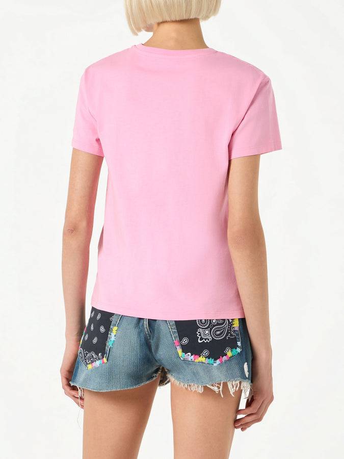 Mc2 Saint Barth T-shirt da donna in cotone con stampa Fiorucci | FIORUCCI EDIZIONE SPECIALE Novità