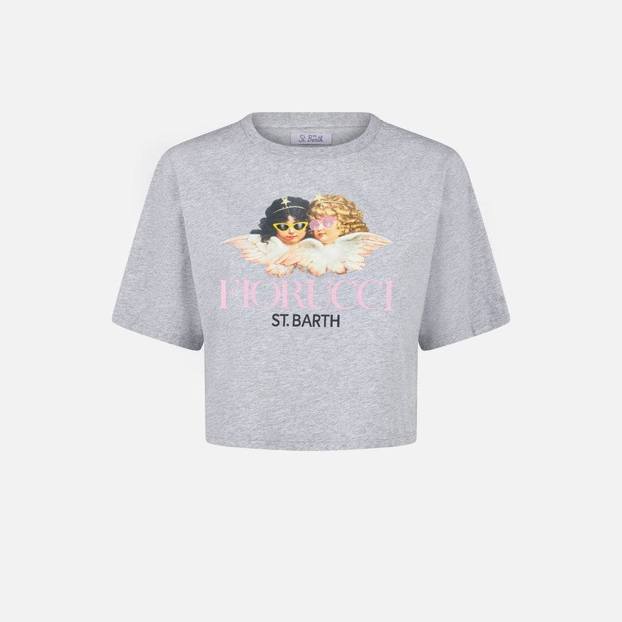 Mc2 Saint Barth T-shirt crop da donna con stampa Angelo Fiorucci | FIORUCCI EDIZIONE SPECIALE Presa