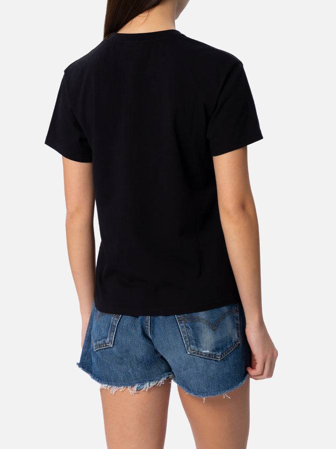 Mc2 Saint Barth T-shirt da donna girocollo Emilie in jersey di cotone con ricamo di strass Saint Barth Saldi