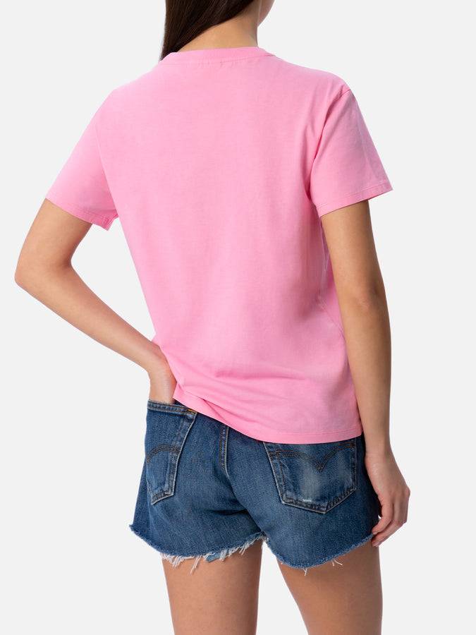 Mc2 Saint Barth T-shirt da donna girocollo Emilie in jersey di cotone con ricamo Gin Tonic Hotsell