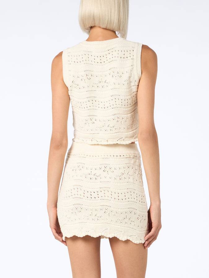 Mc2 Saint Barth Woman cotton knit mini skirt Apple Saldi Di Fabbrica