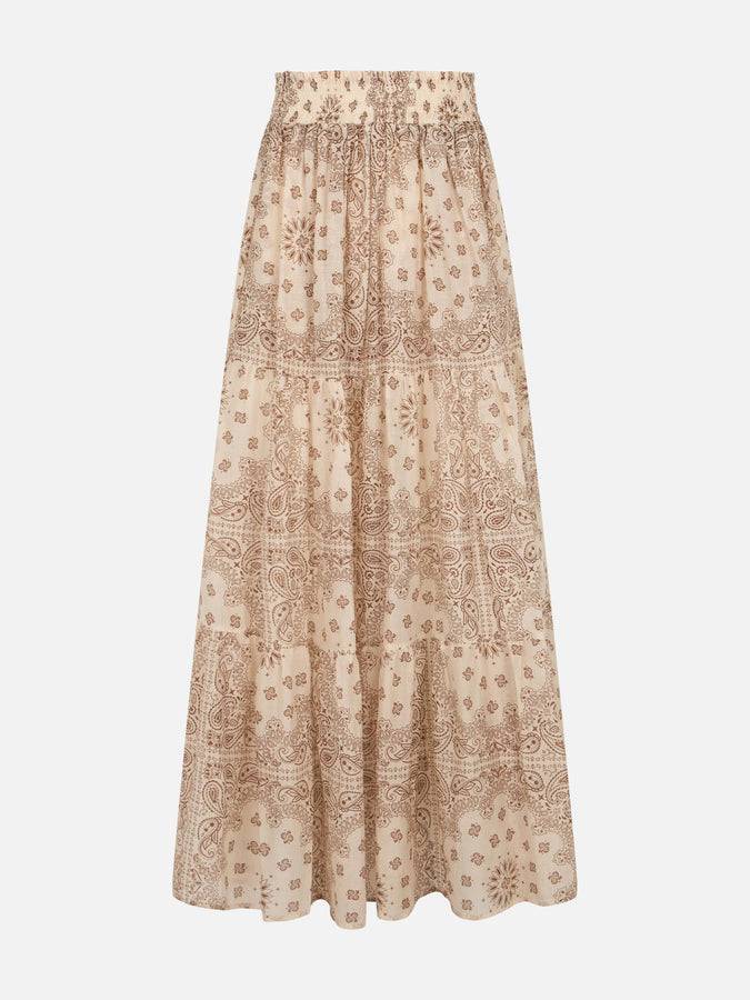 Mc2 Saint Barth Woman silk voile pleated long skirt Cheyenne Vendite Flash