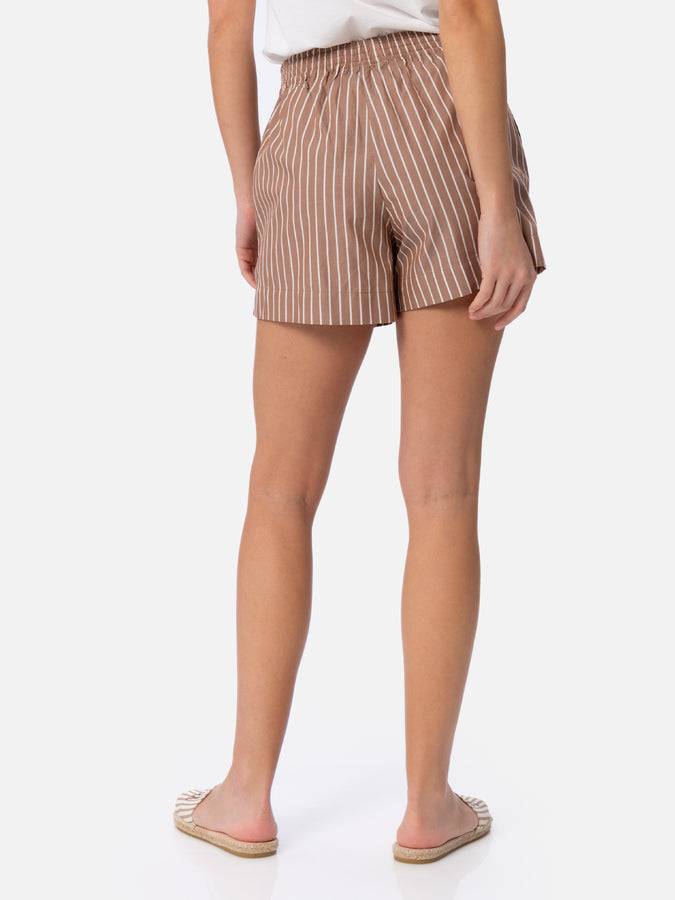 Mc2 Saint Barth Pantaloncini da donna pull up in cotone rigato Meave Soddisfazione Garantita