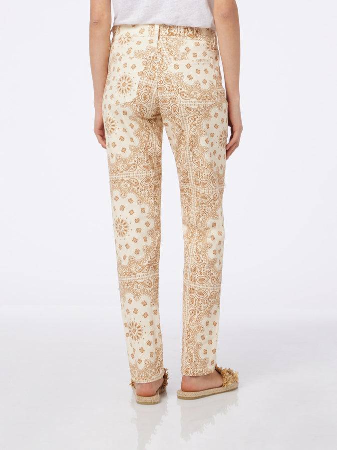 Mc2 Saint Barth Denim da donna Belleville stampa bandana bianco sporco Negozi Online