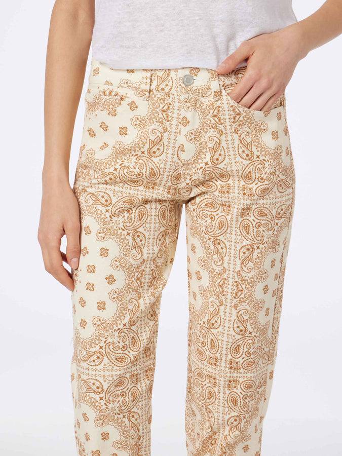 Mc2 Saint Barth Denim da donna Belleville stampa bandana bianco sporco Negozi Online