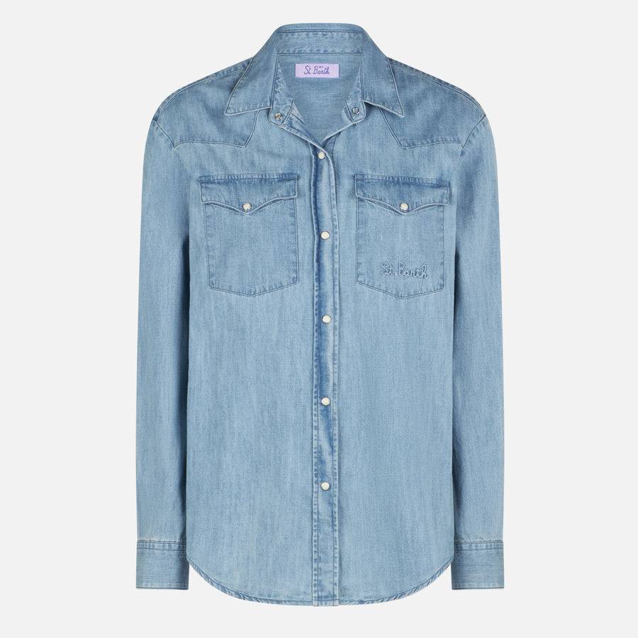 Mc2 Saint Barth Camicia da donna in jeans Affare Del Giorno