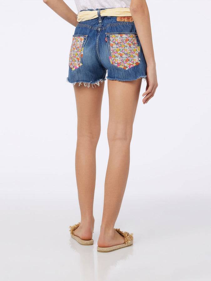 Mc2 Saint Barth Pantaloncini in denim da donna Libby | REALIZZATO CON TESSUTO LIBERTY Prezzo Ridotto