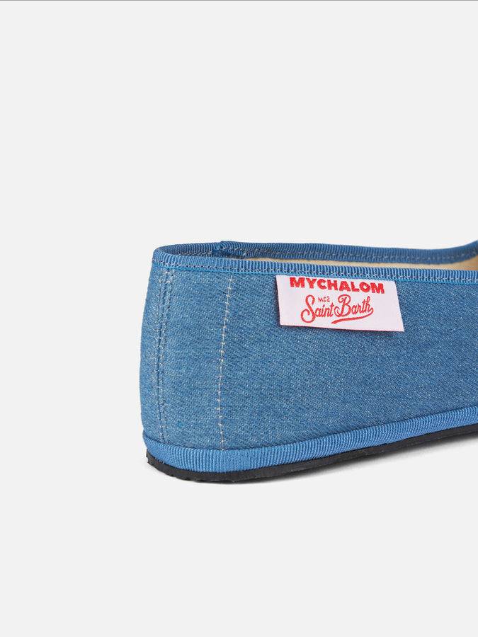 Mc2 Saint Barth Mocassini pantofola da donna in denim | MY CHALOM SPECIAL EDITION Saldi